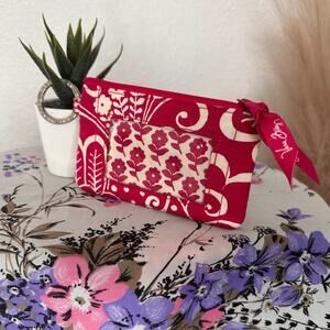 Vera Bradley Twirly Birds Keyring ID Wallet Retired